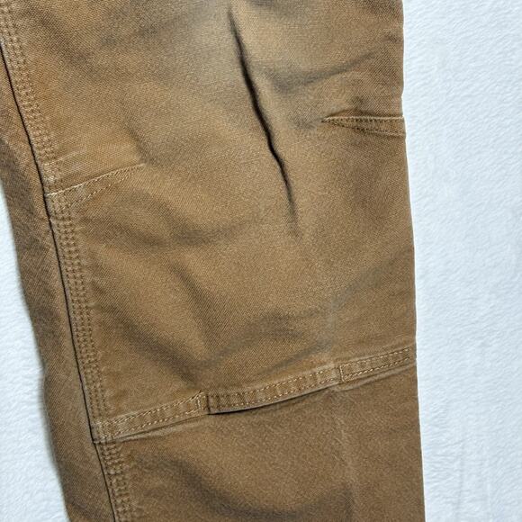 Carhartt Straight Fit Double Knee Dungaree Pants Mens 38x32 Brown 103340 READ - Picture 13 of 16